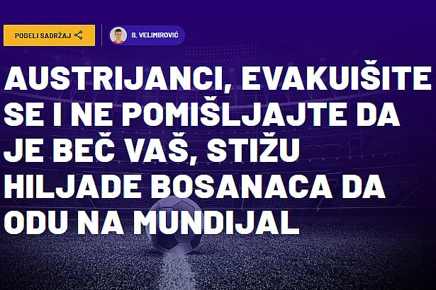 jajce-online_Srbijanski portal divnim naslovom obilježio pobjedu BiH: “Austrijanci, ne pomišljajte da je Beč vaš”